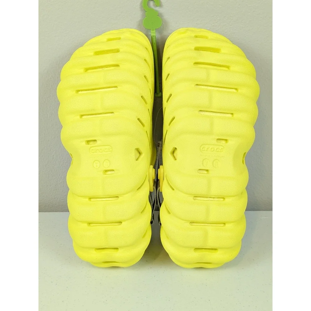 Crocs Echo Clogs w/ Reflective Strap Acidity Neon Yellow Size Men's 9/Womens 11